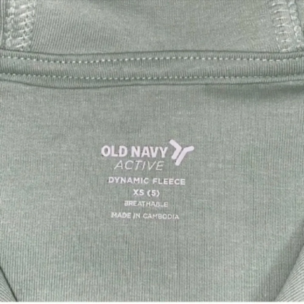 Girls Old Navy Crop Blue and Green Cropped Hoodie(Size XS 5)